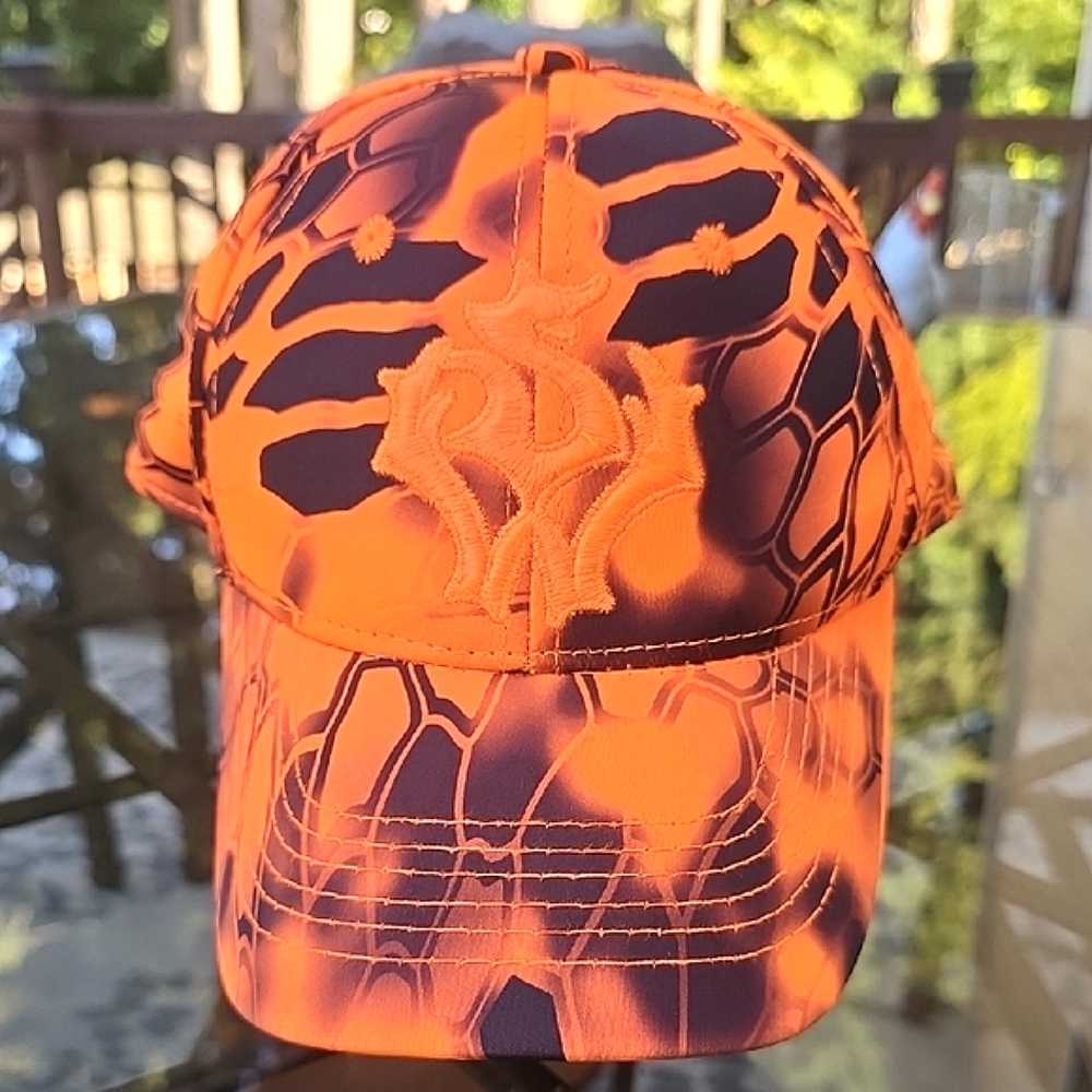 Outdoor Cap Neon Orange Camouflage Men's Hat
